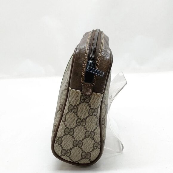 Gucci Vintage Clutch Bag Sherry Line Brown PVC mon236-100625 - Picture 4 of 16